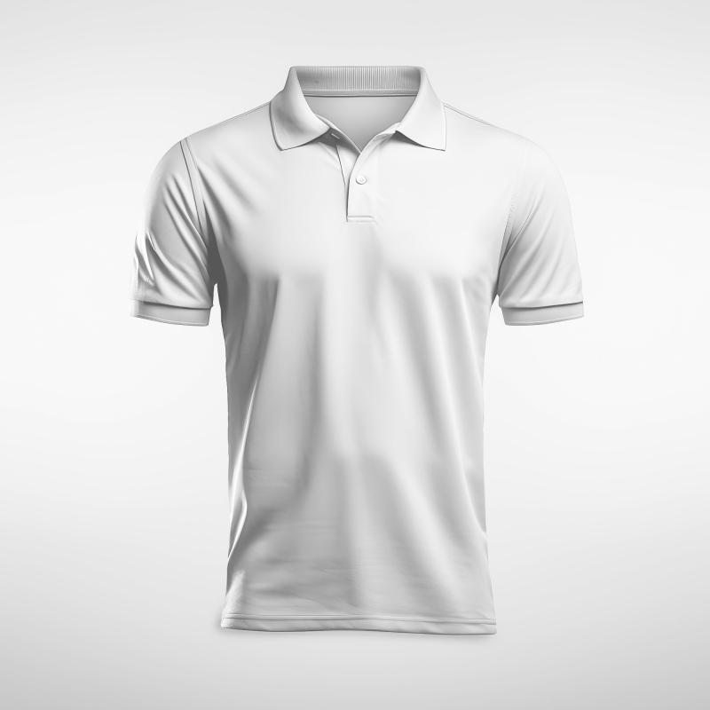 Mesh Sports Polo Shirts - White